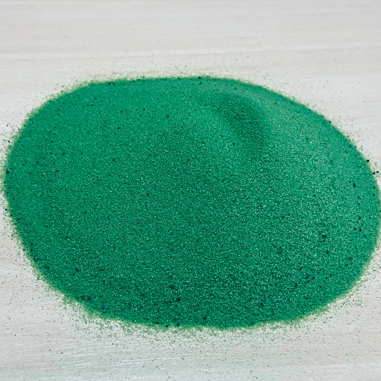 Amostra de areia verde lavada da Original Pedras